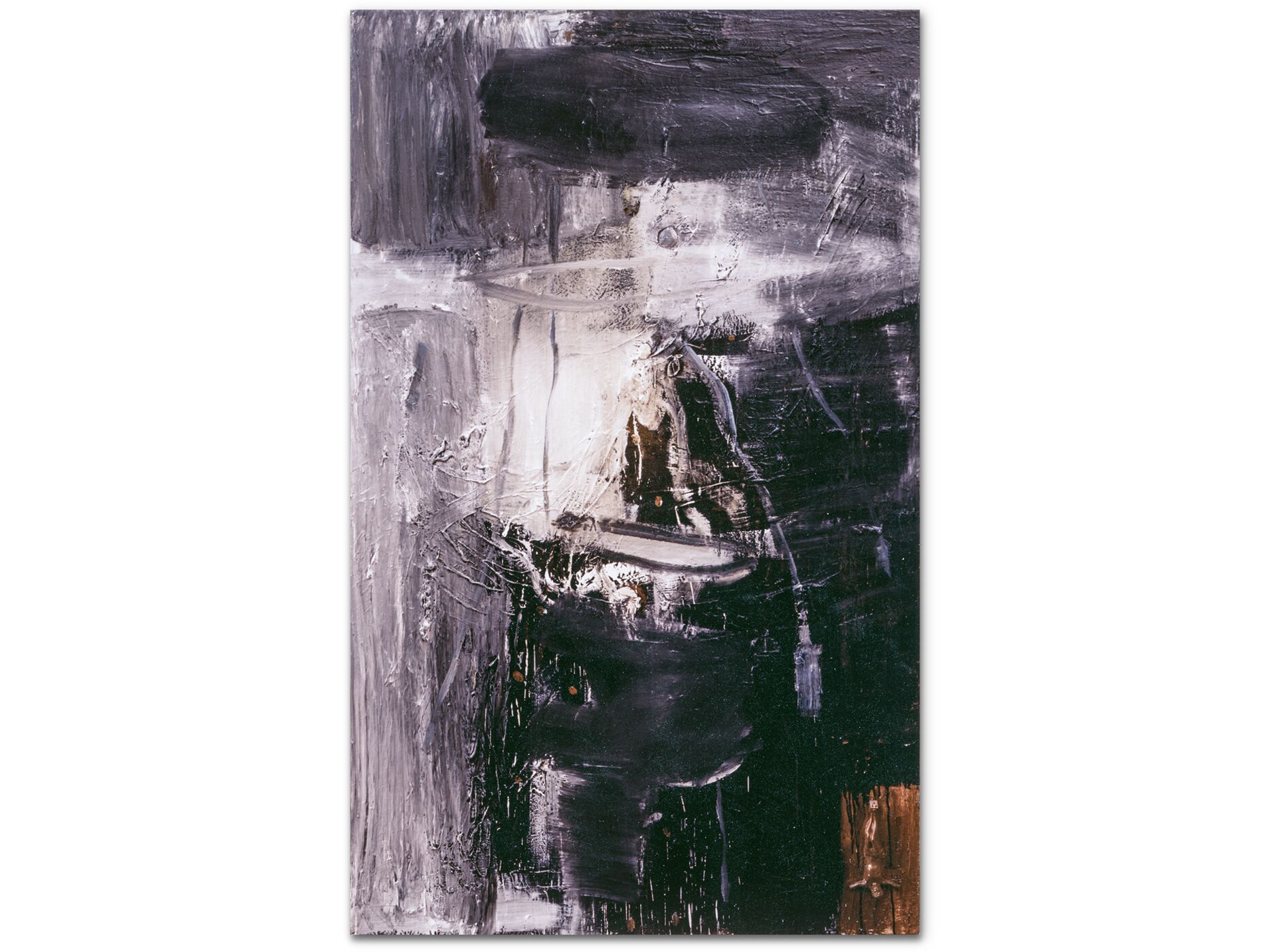 Jürgen Palmer / Kruzifix / oil and found object on cotton / 180 x 115 cm / 1987-88