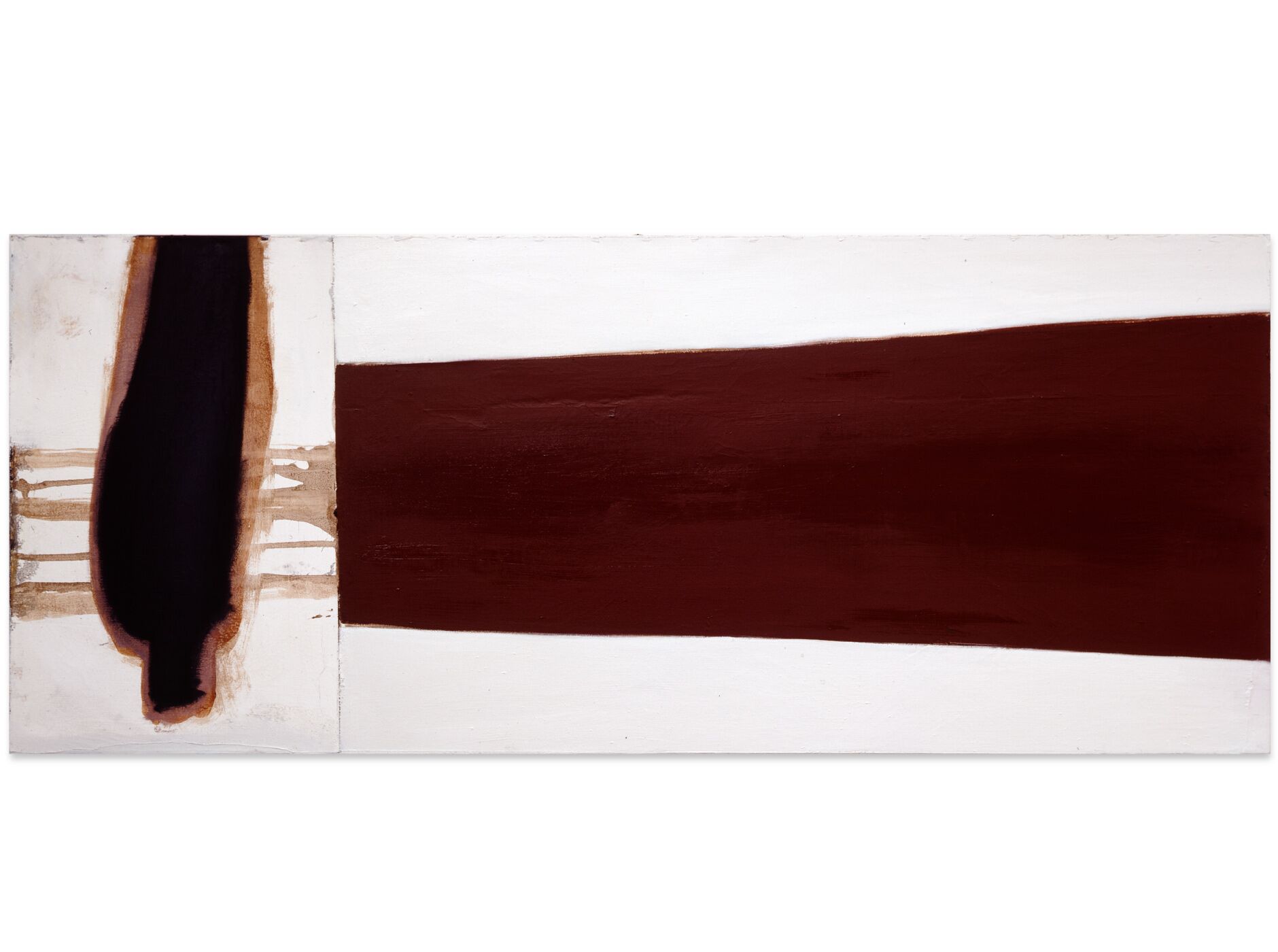 Jürgen Palmer / o.T. (braun) / oil on Cotton / 70 x 170 cm / 1991