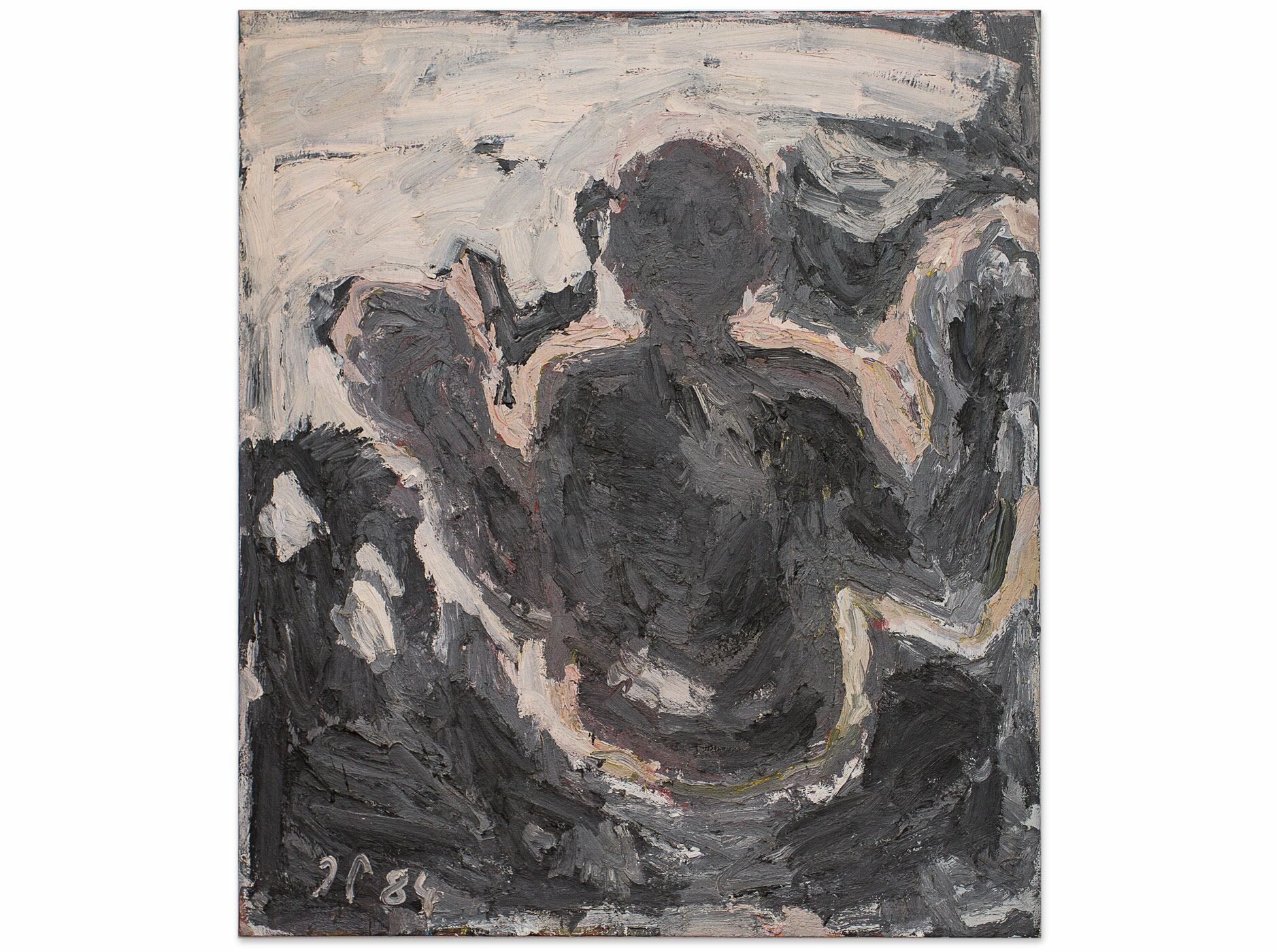 Jürgen Palmer / Grauer / oil on cotton / 160 x 140 cm / 1984